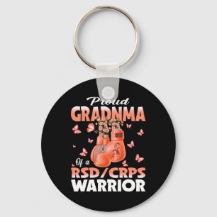 Proud Grandma Of A Rsd Crps Warrior Awareness Boxi Key Ring