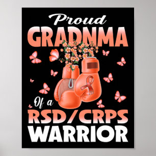 Proud Grandma Of A Rsd Crps Warrior Awareness Boxi Poster