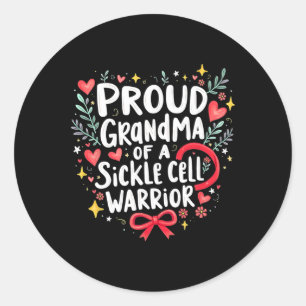 Proud Grandma Of A Sickle Cell Warrior 1 Classic Round Sticker