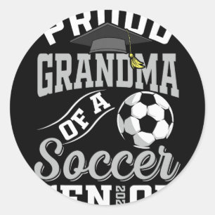 Proud Grandma Of A Soccer Senior Cl Of 2026 Gradua Classic Round Sticker
