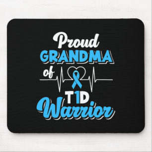 Proud Grandma Of A T1d Warrior Diabetic Diabetes A Mouse Pad
