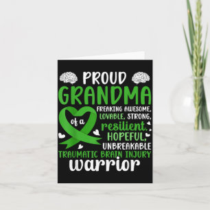 Proud Grandma of A Traumatic Brain Injury Warrior Card