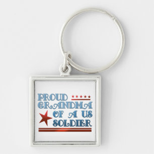 Proud Grandma of a US Soldier Key Ring