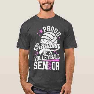 Proud Grandma of A Volleyball Senior Grandma 2026 T-Shirt
