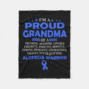 Proud Grandma Of Alopecia Warrior T Fleece Blanket