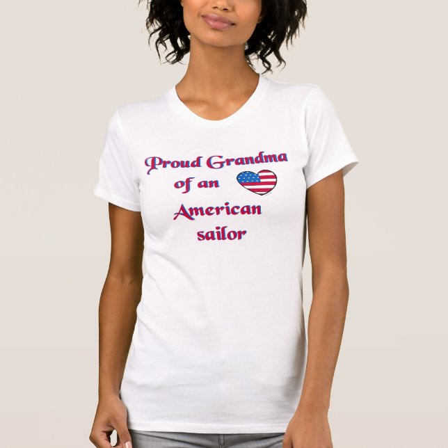 Proud Grandma of an American Sailor T-Shirt (Front)