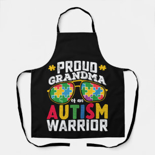 Proud Grandma Of An Autism Warrior Family Apron