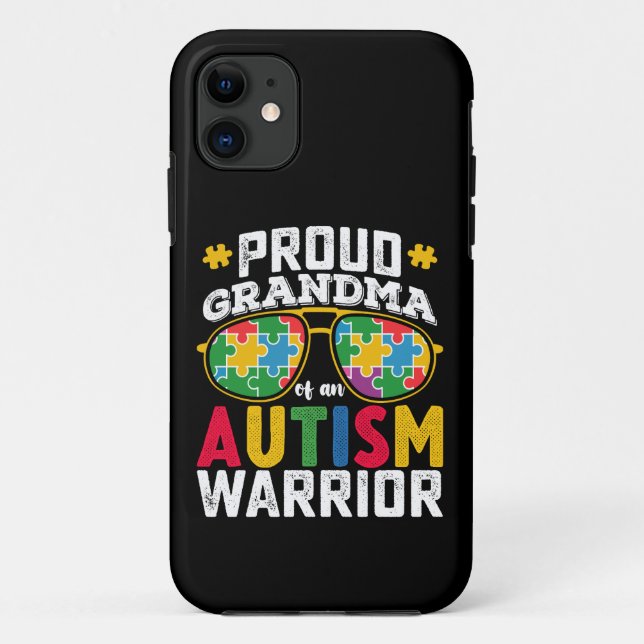 Proud Grandma Of An Autism Warrior Family Case-Mate iPhone Case (Back)