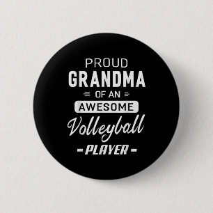 Proud Grandma Of An Awesome Volleyball Player 6 Cm Round Badge