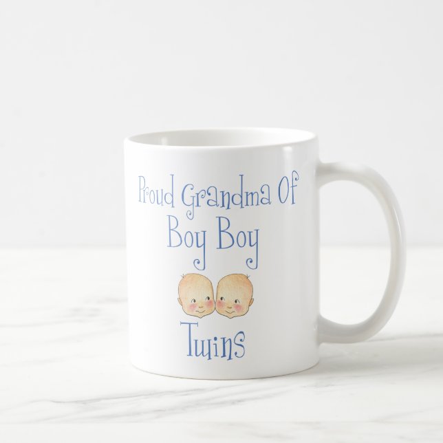 Proud Grandma of Boy Twins Coffee Mug (Right)