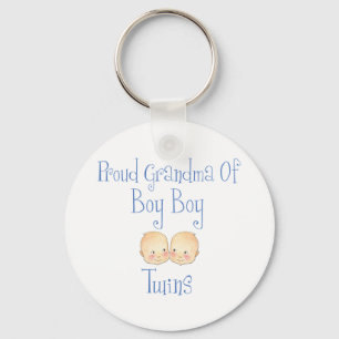 Proud Grandma of Boy Twins Key Ring