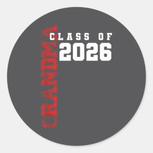 Proud Grandma Of Cl Of 2026 Graduate  Classic Round Sticker