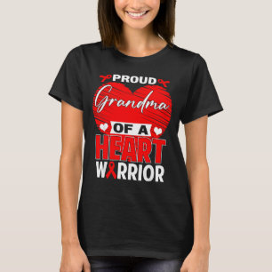 Proud Grandma Of Heart Warrior Heart Disease Aware T-Shirt