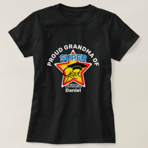 PROUD GRANDMA OF Super Grad-On Dark-Editable Text T-Shirt