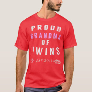 Proud Grandma of Twins Cute for Grandmom of Twin T-Shirt