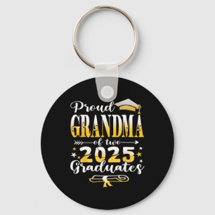 Proud Grandma Of Two 2025 Graduates Twins Graduati Key Ring