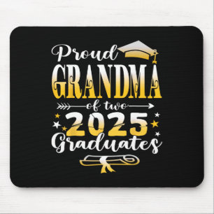 Proud Grandma Of Two 2025 Graduates Twins Graduati Mouse Pad