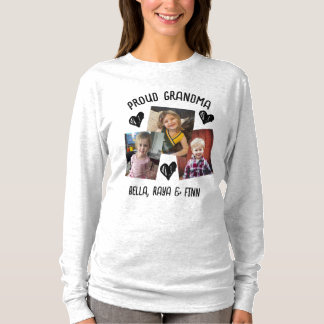 Proud Grandma | Personalised Photos and Names T-Shirt