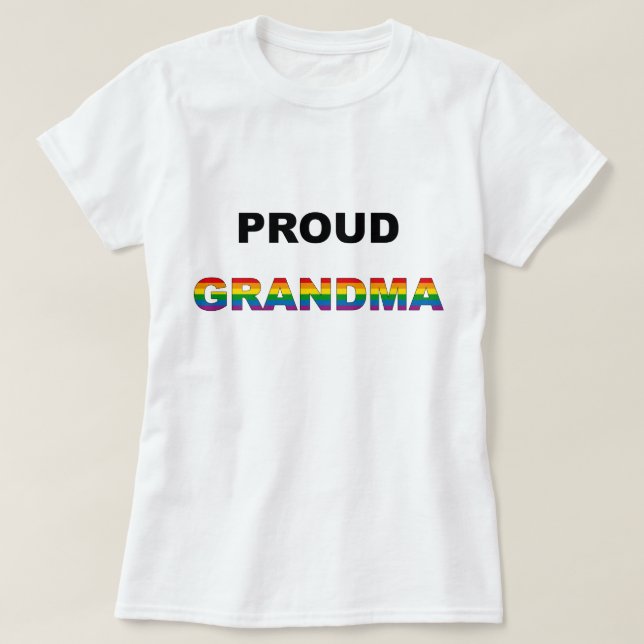 Proud Grandma Rainbow LGBT T-Shirt (Design Front)