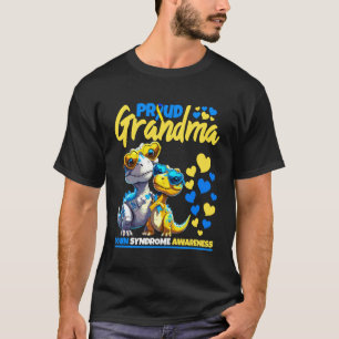 Proud Grandma World Down Syndrome Awareness Dinosa T-Shirt