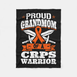 Proud Grandmom Of A Crps Warrior Rsd Awareness Rnd Fleece Blanket