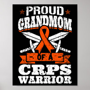 Proud Grandmom Of A Crps Warrior Rsd Awareness Rnd Poster
