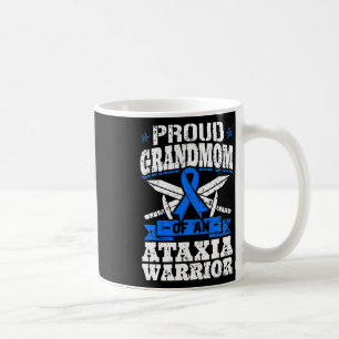 Proud Grandmom Of An Ataxia Warrior Blue Awareness Coffee Mug