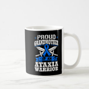 Proud Grandmother Of An Ataxia Warrior Blue Awaren Coffee Mug