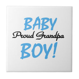 Proud Grandpa Baby Boy T-shirts and Gifts Ceramic Tile