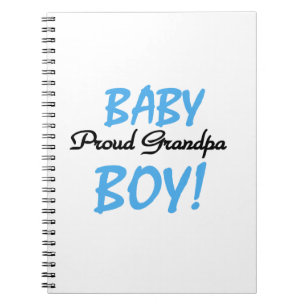 Proud Grandpa Baby Boy T-shirts and Gifts Notebook