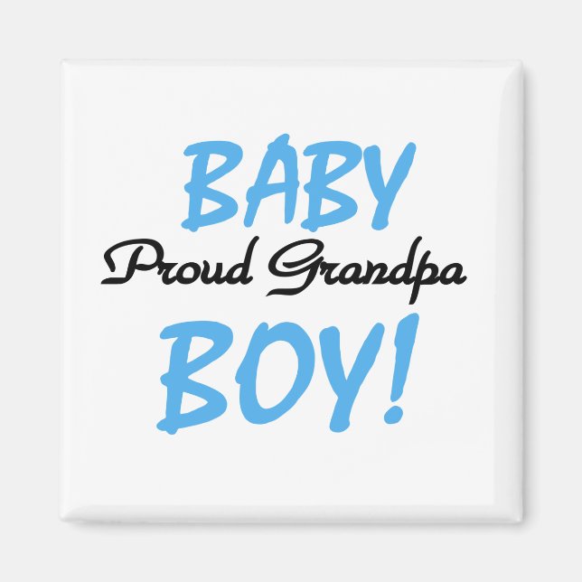 Proud Grandpa Baby Boy Tshirts and Gifts Magnet (Front)