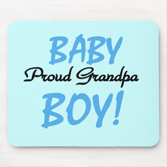 Proud Grandpa Baby Boy Tshirts and Gifts Mouse Pad (Front)