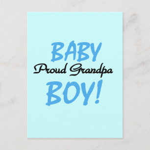 Proud Grandpa Baby Boy Tshirts and Gifts Postcard