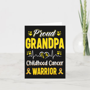 Proud Grandpa Childhood Cancer Warrior Awareness R Card
