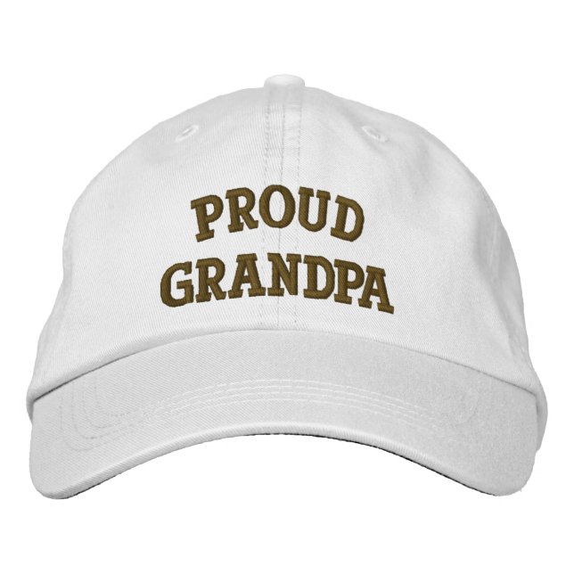 Proud Grandpa Cute Embroidered Hat (Front)