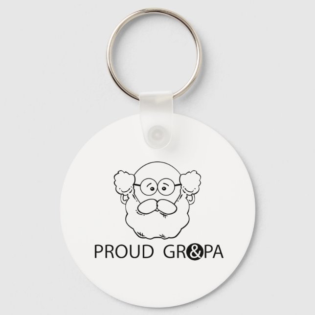 Proud Grandpa Key Ring (Front)