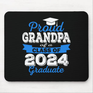 Proud Grandpa Of 2024 Graduate Awesome Family Coll Mouse Pad