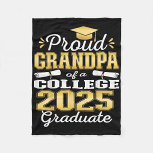 Proud Grandpa Of 2025 College Graduate Family 24 G Fleece Blanket