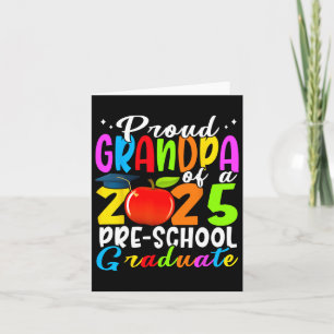 Proud Grandpa Of 2025 Pre-school Graduate Graduati Card