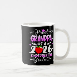 Proud grandpa of 2026 kindergarten graduate grad coffee mug