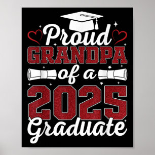 Proud Grandpa Of A 2025 Graduate Cl Of 2025 Gradua Poster
