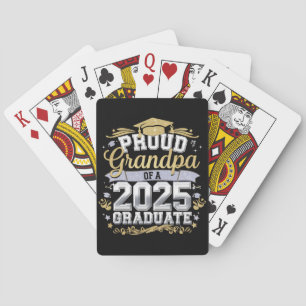 Proud Grandpa Of A 2025 Graduate Graduation Family Playing Cards
