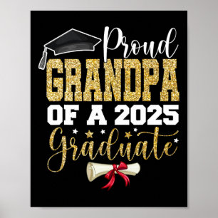 Proud Grandpa Of A 2025 Graduate Senior 2025 Gradu Poster