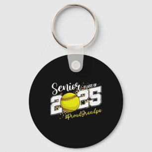 Proud Grandpa Of A 2025 Senior Softll Graduation Key Ring