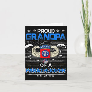 Proud Grandpa Of A Army 82nd Airborne Paratroope V Card