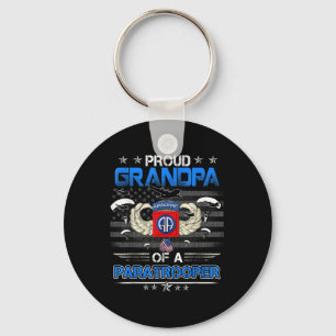 Proud Grandpa Of A Army 82nd Airborne Paratroope V Key Ring