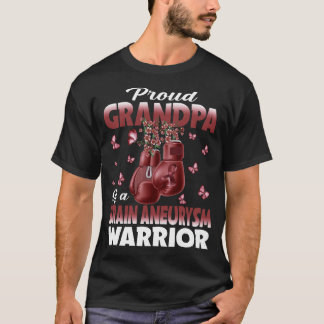 Proud Grandpa Of A Brain Aneurysm Warrior Awarenes T-Shirt