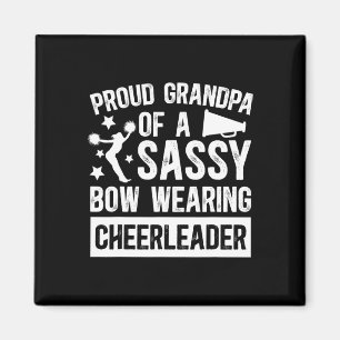 Proud Grandpa Of A Cheerleader Grandfather Cheer G Magnet