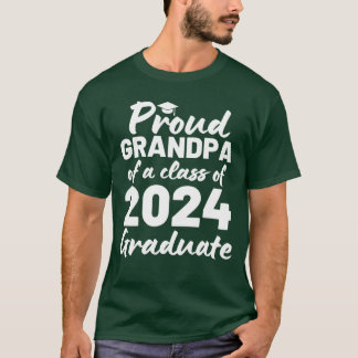 Proud Grandpa Of A Class Of 2024 Graduate girl T-Shirt