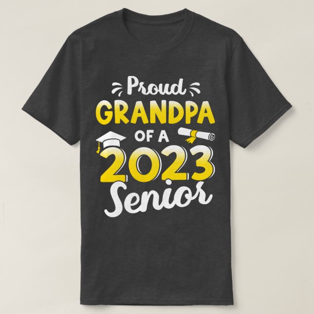 Proud grandpa of a graduation class of 2023 senior T-Shirt (Design Front)